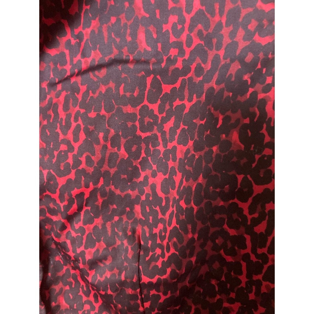 NWT Talbots Button Up Blouse Red Animal‎ Print Size 4P - Picture 12 of 16